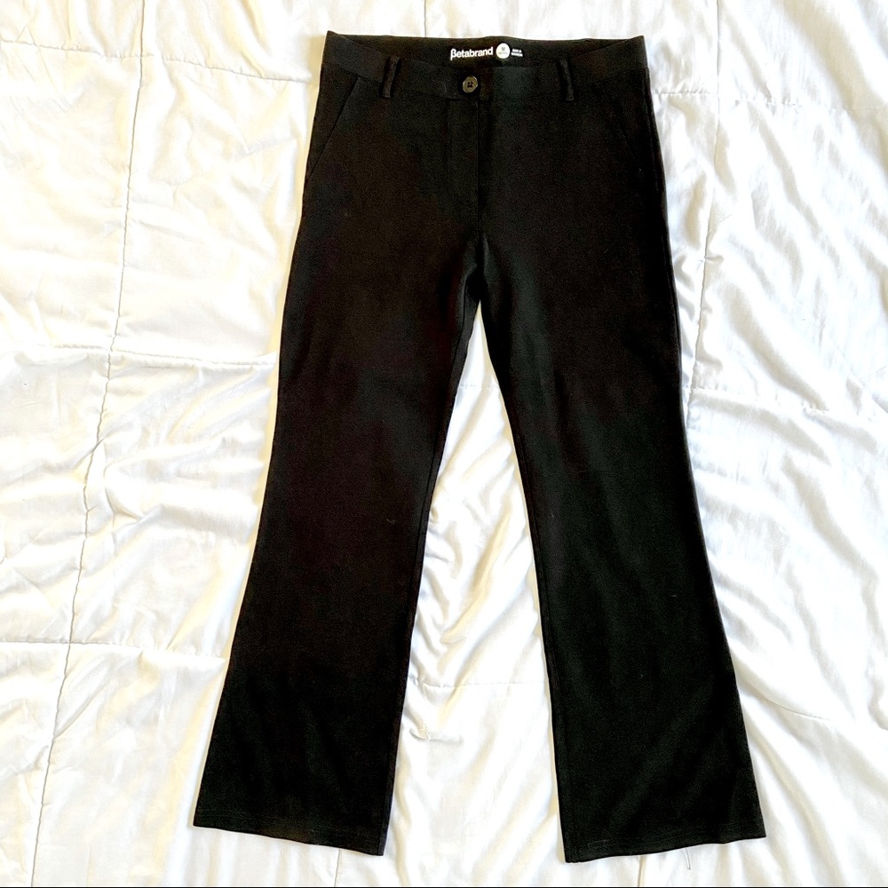 Betabrand Black Bootcut Pants Medium Petite